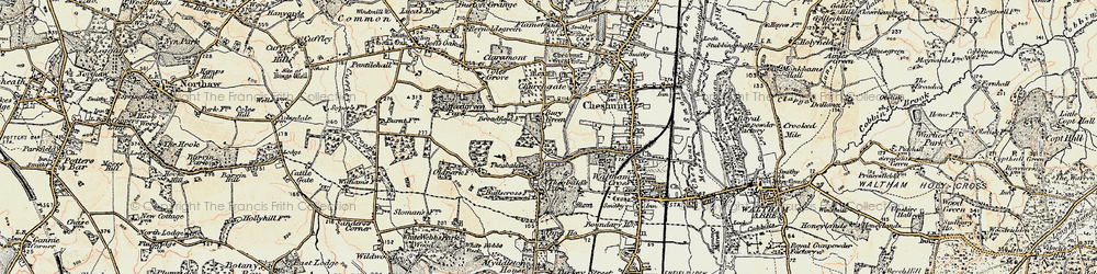 Old map of Bury Green in 1897-1898
