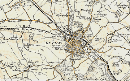 Old map of Bury Park in 1898-1899