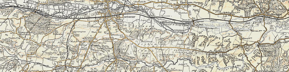 Old map of Bury's Bank in 1897-1900
