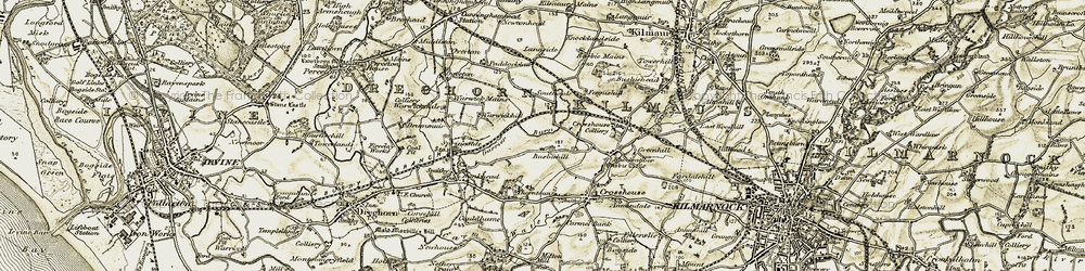 Old map of Busbiehill in 1905-1906