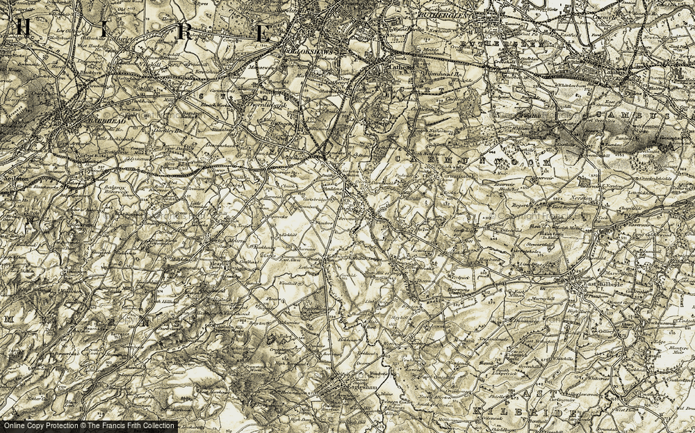 Old Map of Busby, 1904-1905 in 1904-1905