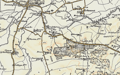 Old map of Buscot in 1898-1899