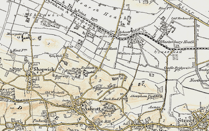 Old map of Buscott in 1898-1900