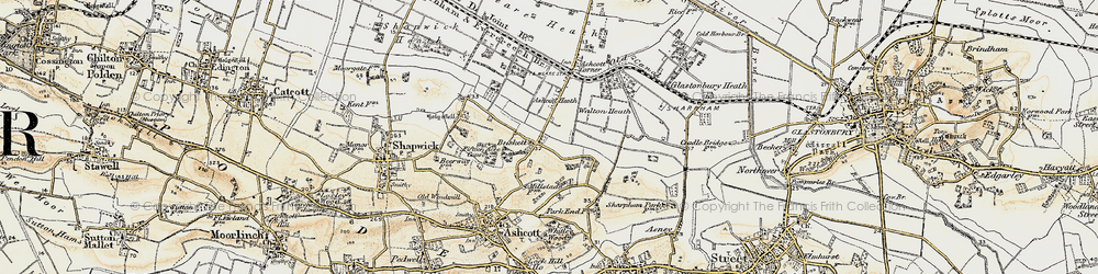 Old map of Buscott in 1898-1900