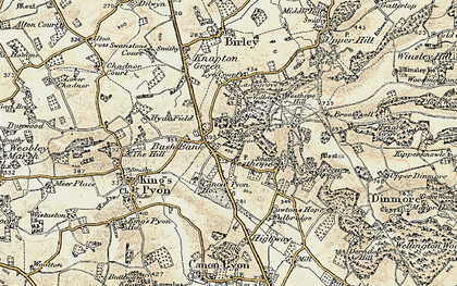 Old map of Bush Bank in 1900-1901