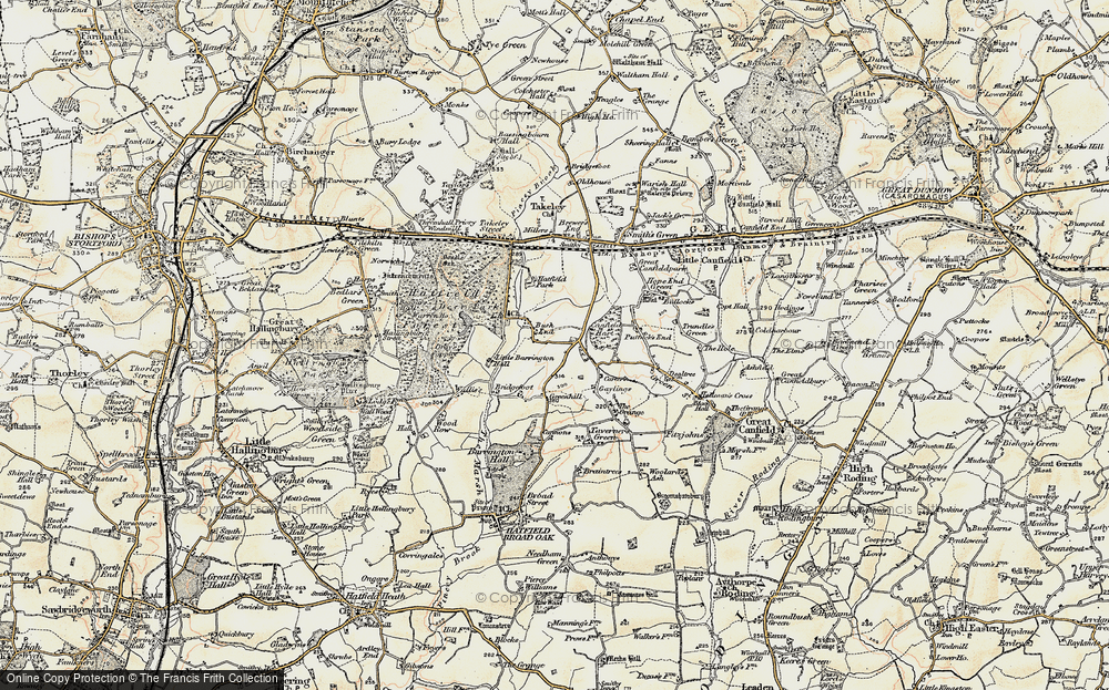 Old Map of Bush End, 1898-1899 in 1898-1899