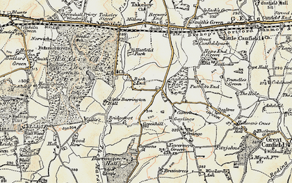 Old map of Bush End in 1898-1899