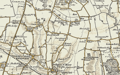 Old map of Bush Green in 1901-1902