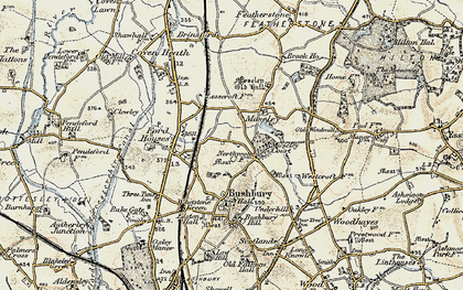 Old map of Bushbury in 1902