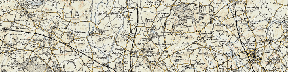 Old map of Bushbury in 1902