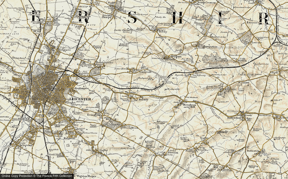 Old Map of Bushby, 1901-1903 in 1901-1903