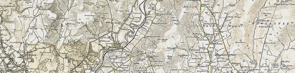 Old map of Bushfield in 1901-1904