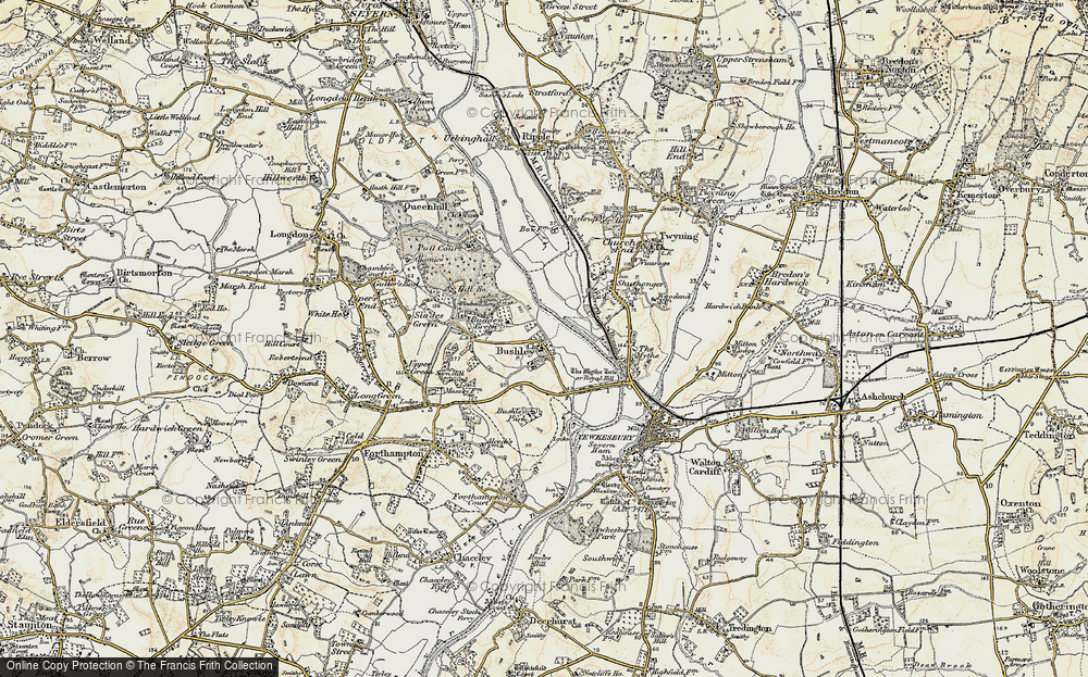 Old Map of Bushley, 1899-1901 in 1899-1901