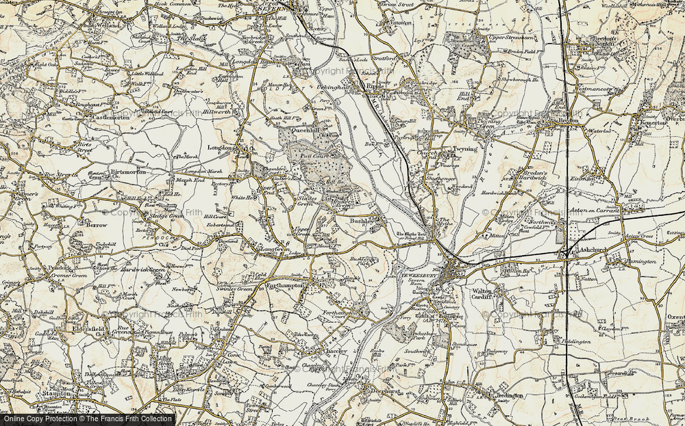 Old Map of Historic Map covering Windmill Tump in 1899-1901