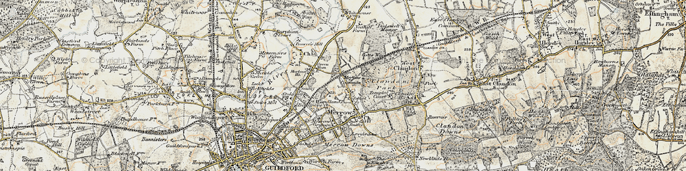 Old map of Bushy Hill in 1898-1909