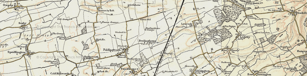 Old map of Buslingthorpe in 1902-1903