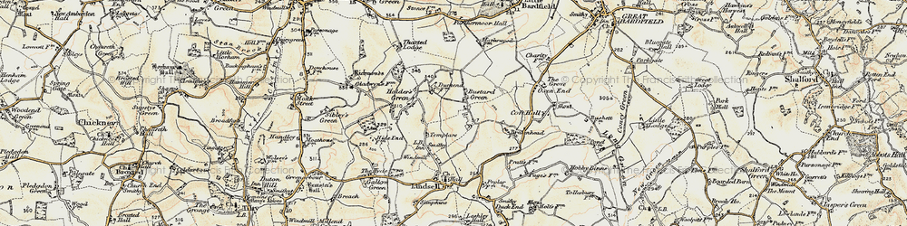 Old map of Bustard Green in 1898-1899