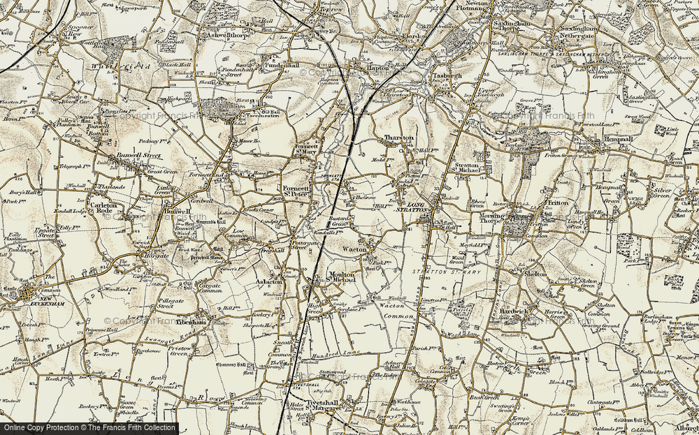 Old Map of Bustard's Green, 1901-1902 in 1901-1902