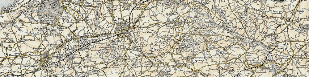Old map of Busveal in 1900