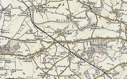 Old map of Butlane Head in 1902