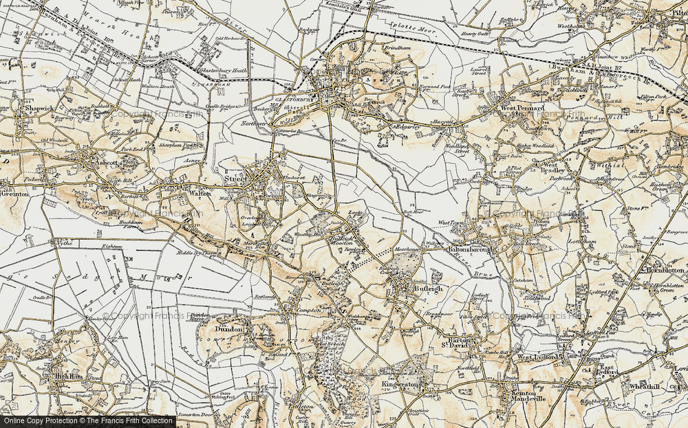 Old Map of Butleigh Wootton, 1899 in 1899