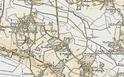 Old map of Butleigh Wootton in 1899