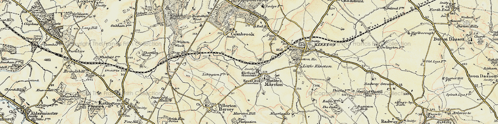 Old map of Butlers Marston in 1898-1901
