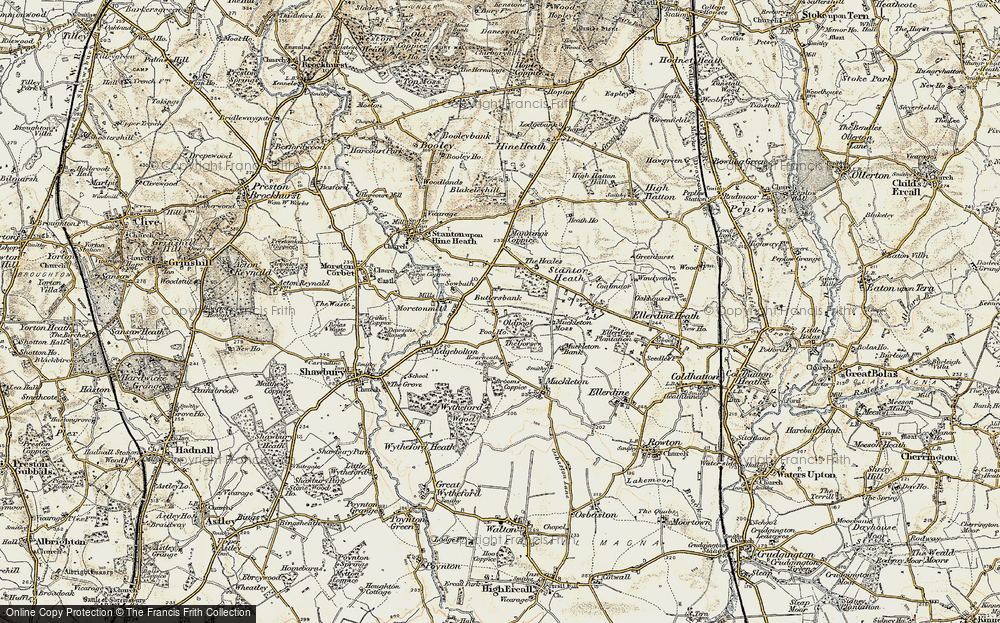 Old Map of Butlersbank, 1902 in 1902