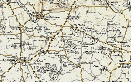 Old map of Butlersbank in 1902