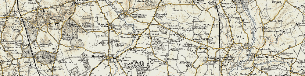 Old map of Butlersbank in 1902