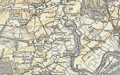 Old map of Butley High Corner in 1898-1901