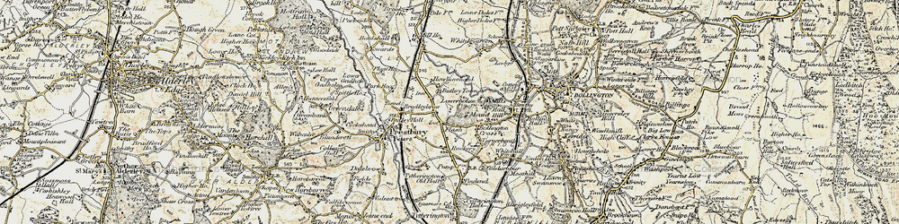 Old map of Butley Town in 1902-1903