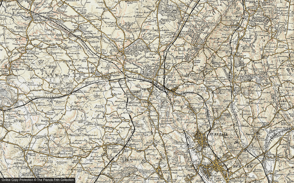 Old Map of Butt Lane, 1902-1903 in 1902-1903