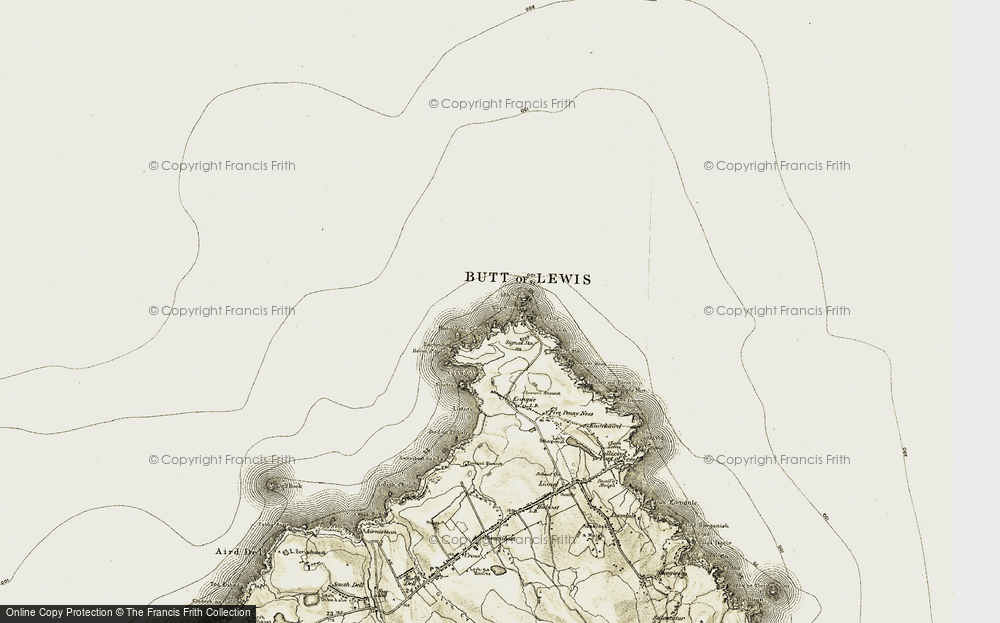 Old Map of Butt of Lewis, 1911 in 1911
