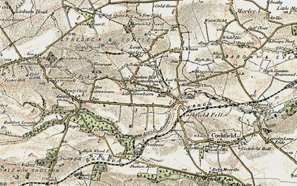 Old map of Butterknowle in 1904