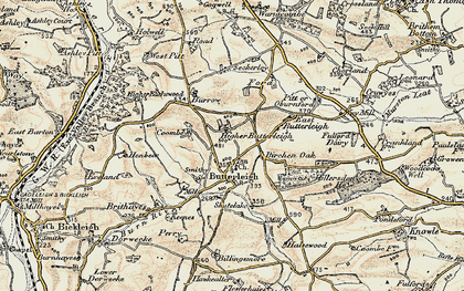 Old map of Burrow Corner in 1898-1900