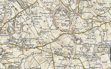 Old map of Butterley in 1902-1903