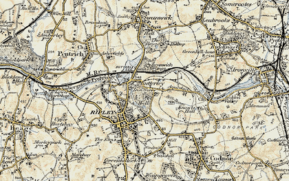 Old map of Butterley Station in 1902