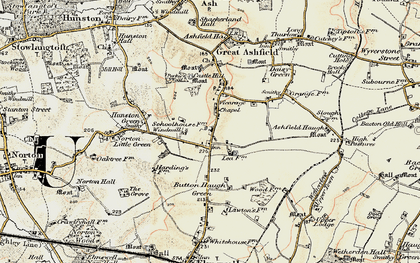 Old map of Button Haugh Green in 1901
