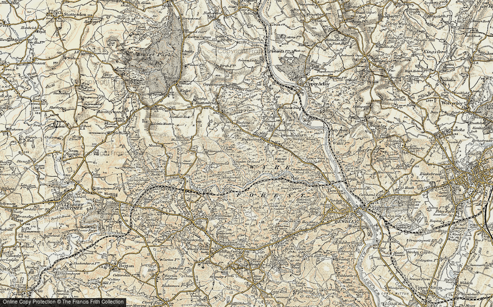 Old Map of Historic Map covering Blackgraves Copse in 1901-1902