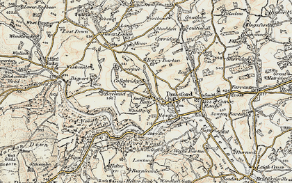 Old map of Butts in 1899-1900