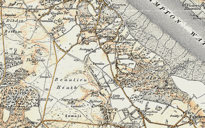 Old map of Buttsash in 1897-1909