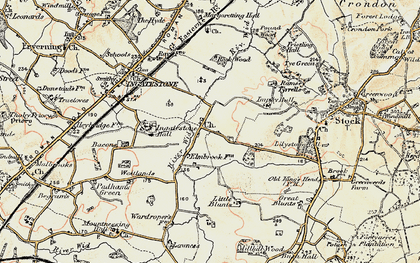 Old map of Tilehurst in 1898