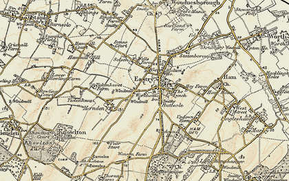 Old map of Buttsole in 1898-1899