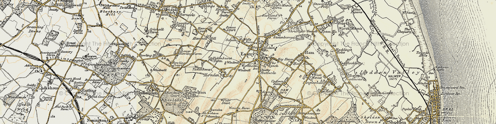 Old map of Buttsole in 1898-1899