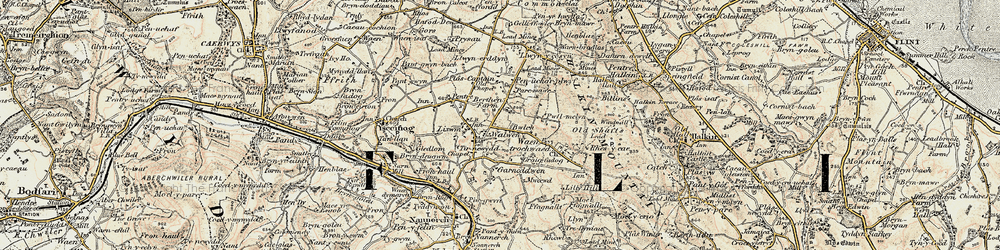 Old map of Bwlch in 1902-1903