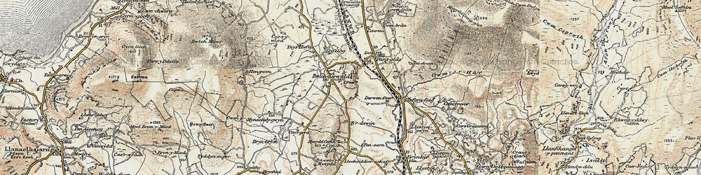Old map of Bwlch-derwin in 1903