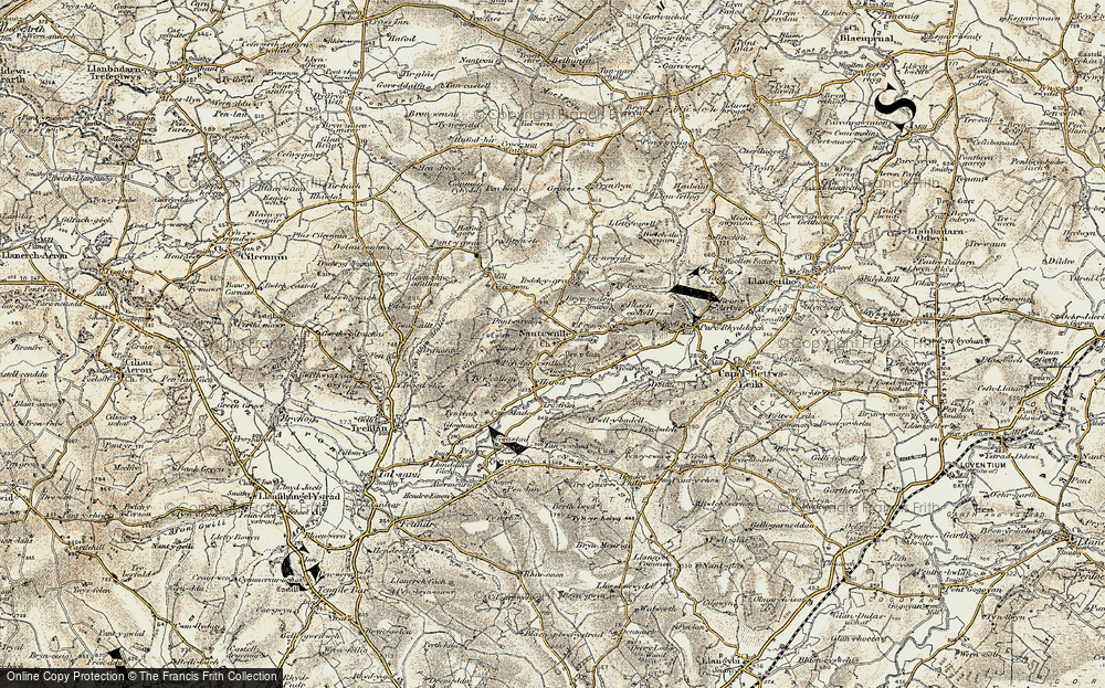 Old Map of Bwlch-Llan, 1901-1903 in 1901-1903