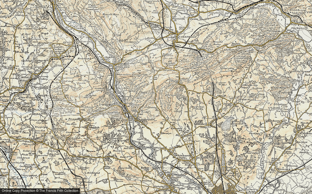 Old Map of Bwlch-y-cwm, 1899-1900 in 1899-1900
