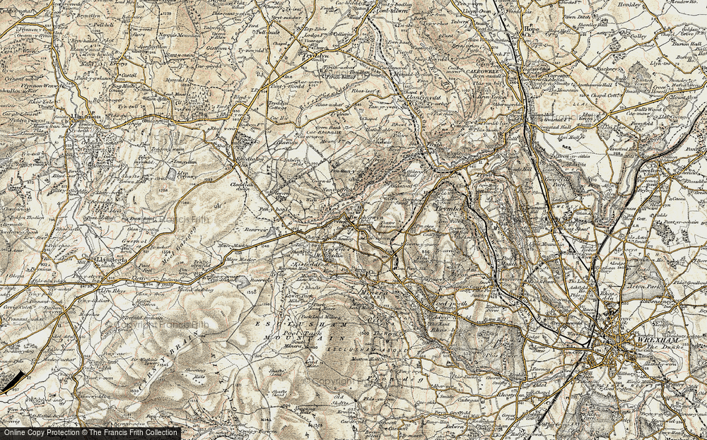 Old Map of Bwlchgwyn, 1902-1903 in 1902-1903